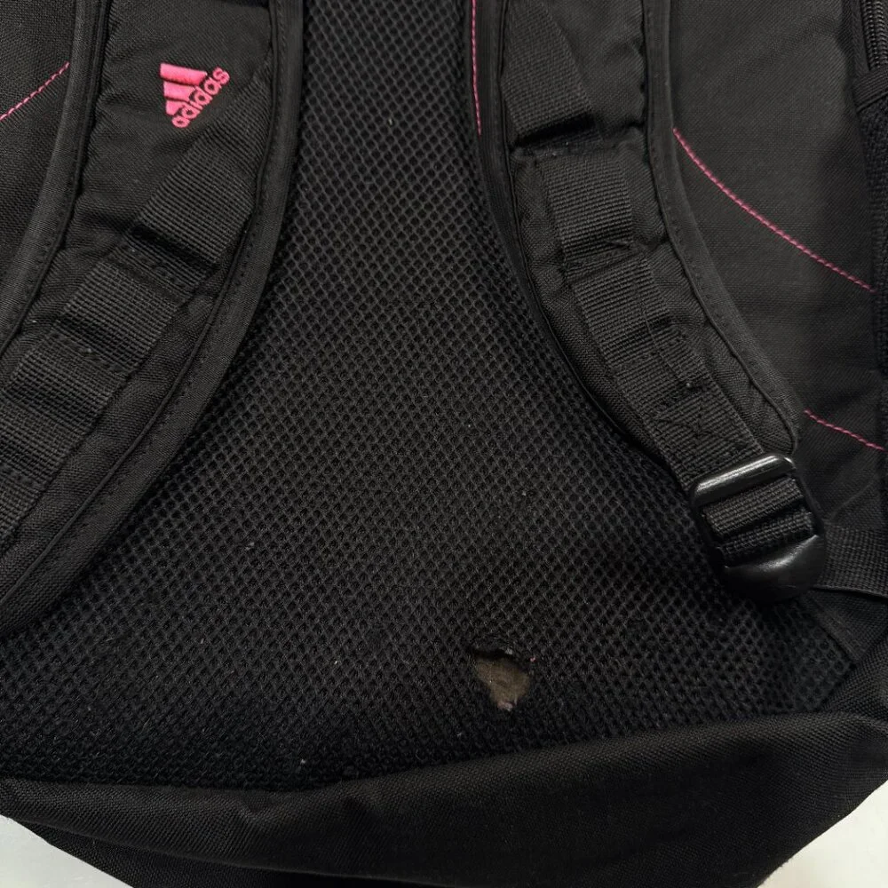 Adidas Backpack Black Pink Girls‎ Large School Pockets Outdoor Travel
